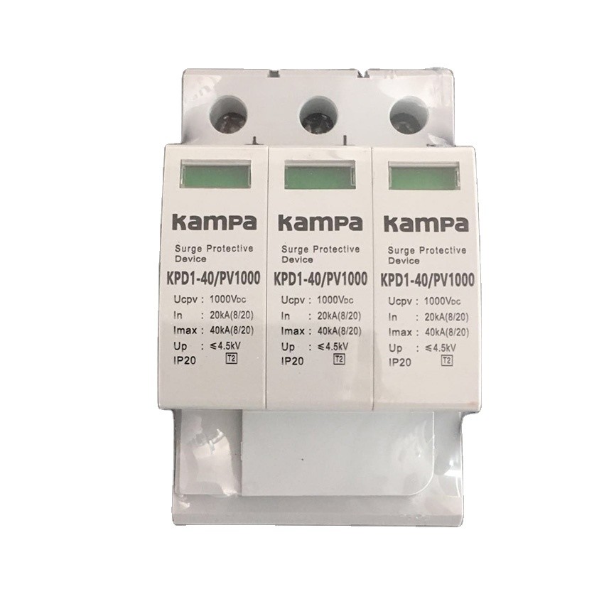 Cheap 3 Phase 1000V DC SPD 20/40KA Voltage Lightning Surge Protector Device High Quality wholesale