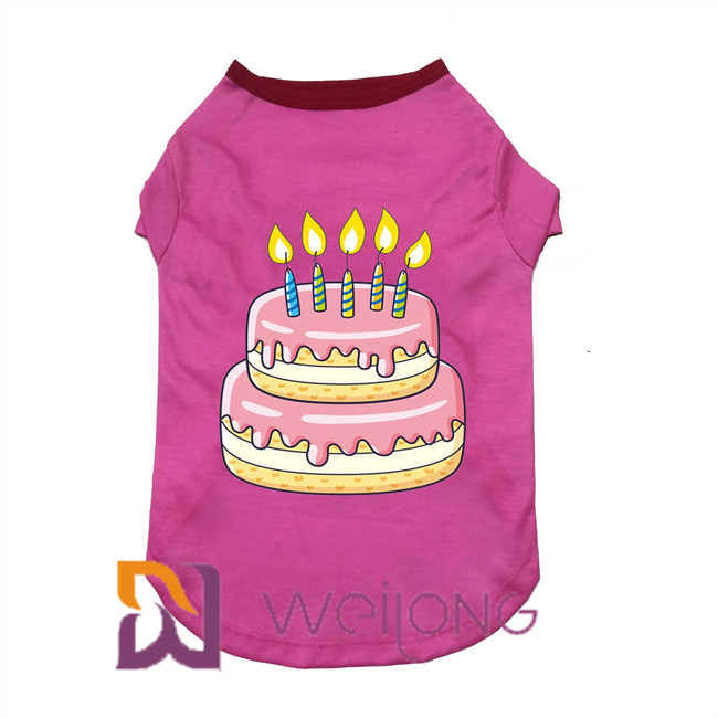 China Rubber Print Puppy Birthday Shirt Color Customized 180G on sale