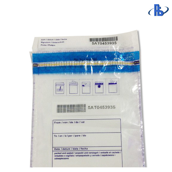 Cheap High Security Tamper Evident Bag , Tear Proof PE Bank Coin Bags wholesale