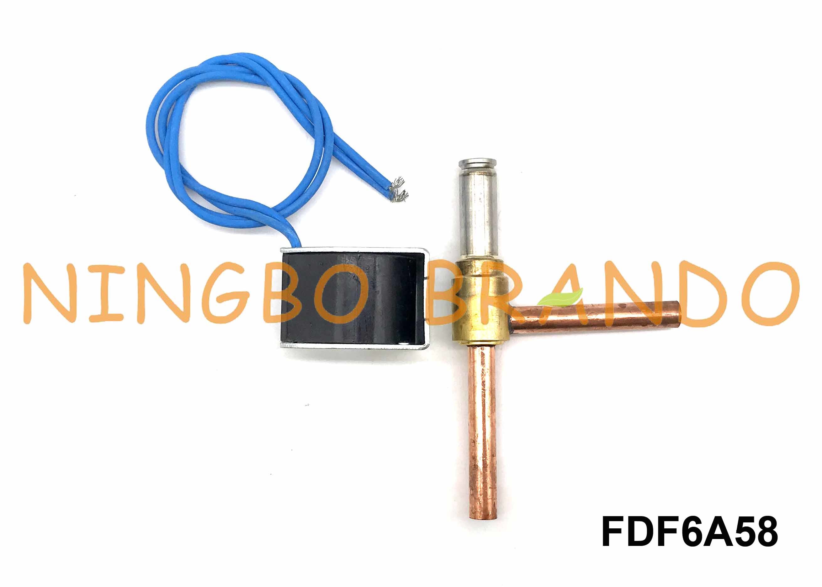 China FDF6A58 Copper NC Solenoid Valve For Air Conditioner AC220V 5/16 Right Angle 2 Way on sale