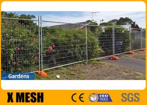 China 3.0mm Heavy Duty Galvanized Temporary Netting Fence With Concrete Block Base on sale