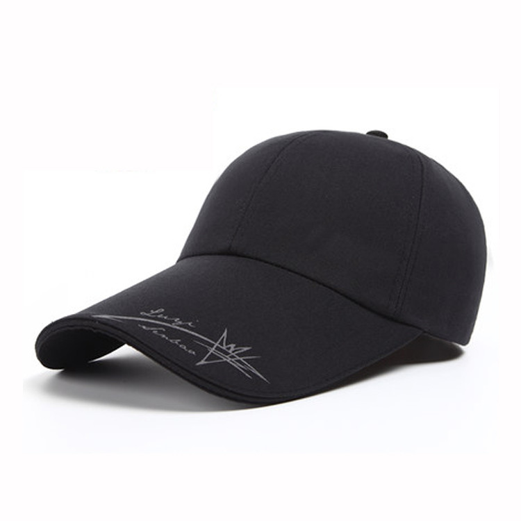 Cheap Latest Design Long Brim Baseball Cap , Outdoor Youth Running Hat Lightweight wholesale