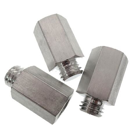China Stainless Aluminum Long Hex Thread Change Adapter Screw For Wool Angle Grinder on sale