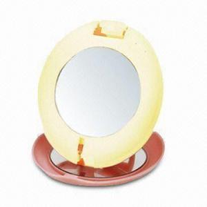 Cheap Light-up Compact Mirror with Adjustable Position, Measures 10 x 8.5 x 3cm wholesale