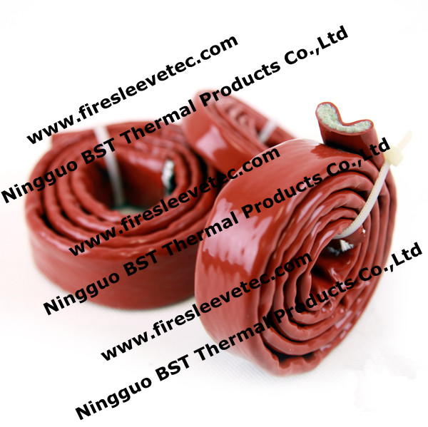 Silicone coated fiberglass Fire Sleeve for sale