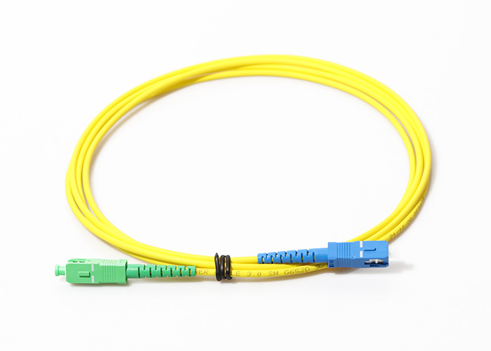 China PVC LSZH Single Mode Sc To Sc Fiber Patch Cable FTTH Leather Jumper on sale
