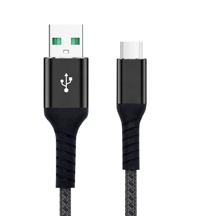 China 480Mbps Nylon Braided Charging Cable 5A USB C Cable Data Sync for sale
