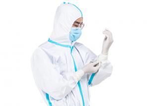 Cheap White Microporous Medical Scrub Suits Disposable Coverall With Hood Anti Virus Suits wholesale