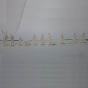 China 1:87 white railroad figures--scale figures model figures HO Scale Miniature Figures on sale