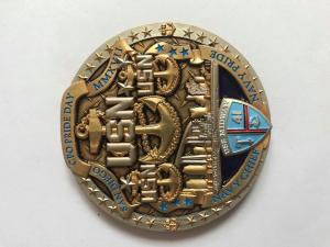 China High quality custom 3D Custom Metal Challenge Coin,South africa badge maker,Commemorative Coin for sale on sale