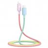 3A 5A Type C Rainbow MFI Lightning Cable For Tablet Cell Phone for sale