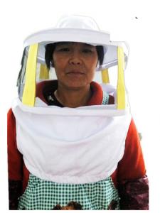 Beekeeping Protective Clothing White Square Bee Veil Breathable With Round Type Bee Hat   For Beekeepers