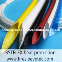 China Fiberglass braid silicone cable wire sleeve for sale