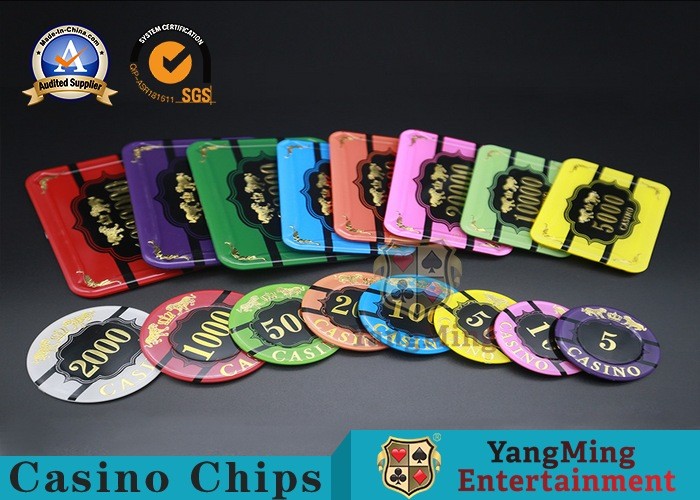 Cheap Square Crystal Acrylic Poker Chips With Custom Logo / Super Touch Texture Poker Plaque wholesale