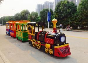 Cheap Colorful Painting Shopping Mall Train , FRP Material Trackless Train Ride wholesale