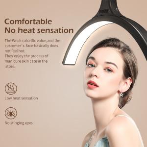 China 60 W Lash LED Half Moon Light With Stand Phone Holder For Makeup Eyebrow Tattoo Half Ring Lamp on sale