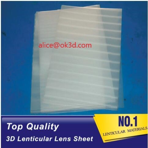 Cheap 100LPI lens PET lenticular materials thinner lens 51x71cm,0.58mm 3D Lenticular  film materials for UV offset print wholesale