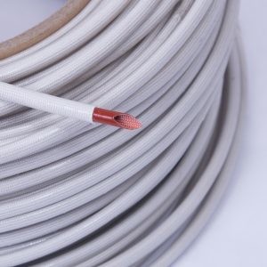 Double Fiberglass Braided Sleeving with Silicone Coating for sale