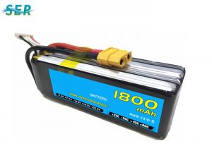 China Rechargeable RC Car Battery 35C 14.8V 1800mAh Li Polymer For Mini Helicopter / Airplane on sale