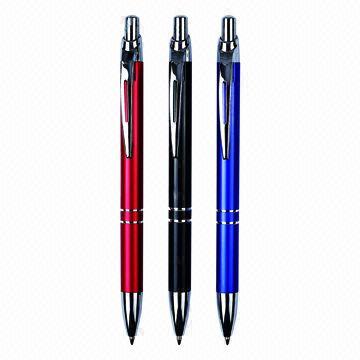 Cheap Metal Click-action Ballpoint Pens, Measures 14cm wholesale
