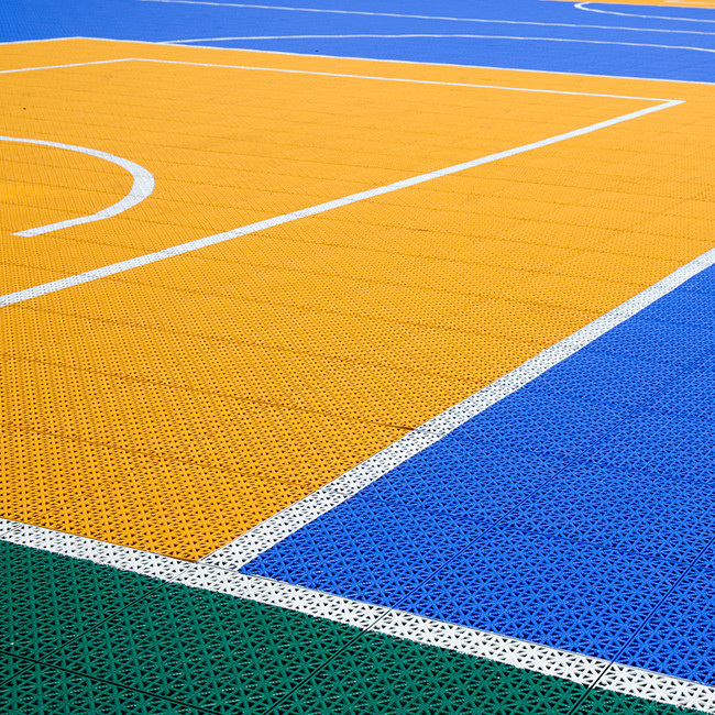 Cheap Suspended Hygienic Indoor Sports Flooring Red Futsal Court Plastic Flooring wholesale