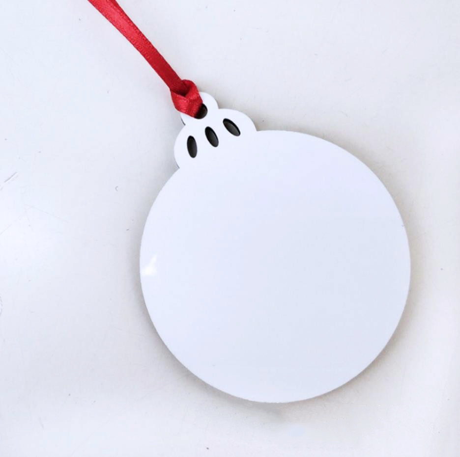 Cheap Ball Shape Gift Ornament MDF DIY Sublimation Blanks wholesale