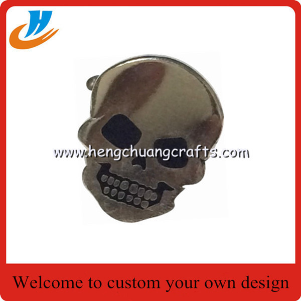 Cheap Skull shape cufflinks,paint cufflink,logo name engraved cufflinks wholesale