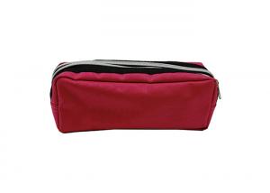 China 300D Polyester Red Pencil Bag With Zipper Eco Friendly Pencil Pouch on sale