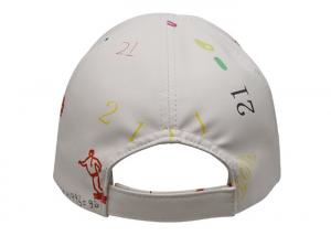 Cheap White PU Sports Dad Hats Cartoon printing and Transparent brim Adjustable for unisex wholesale