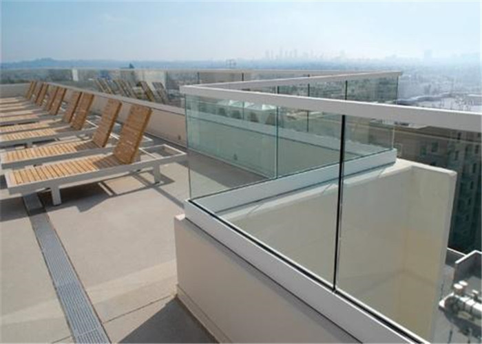 Cheap Glass Terrace Building Railing Commercial Glass Balustrade Aluminum U Channel Handrail Flooring Mounted wholesale