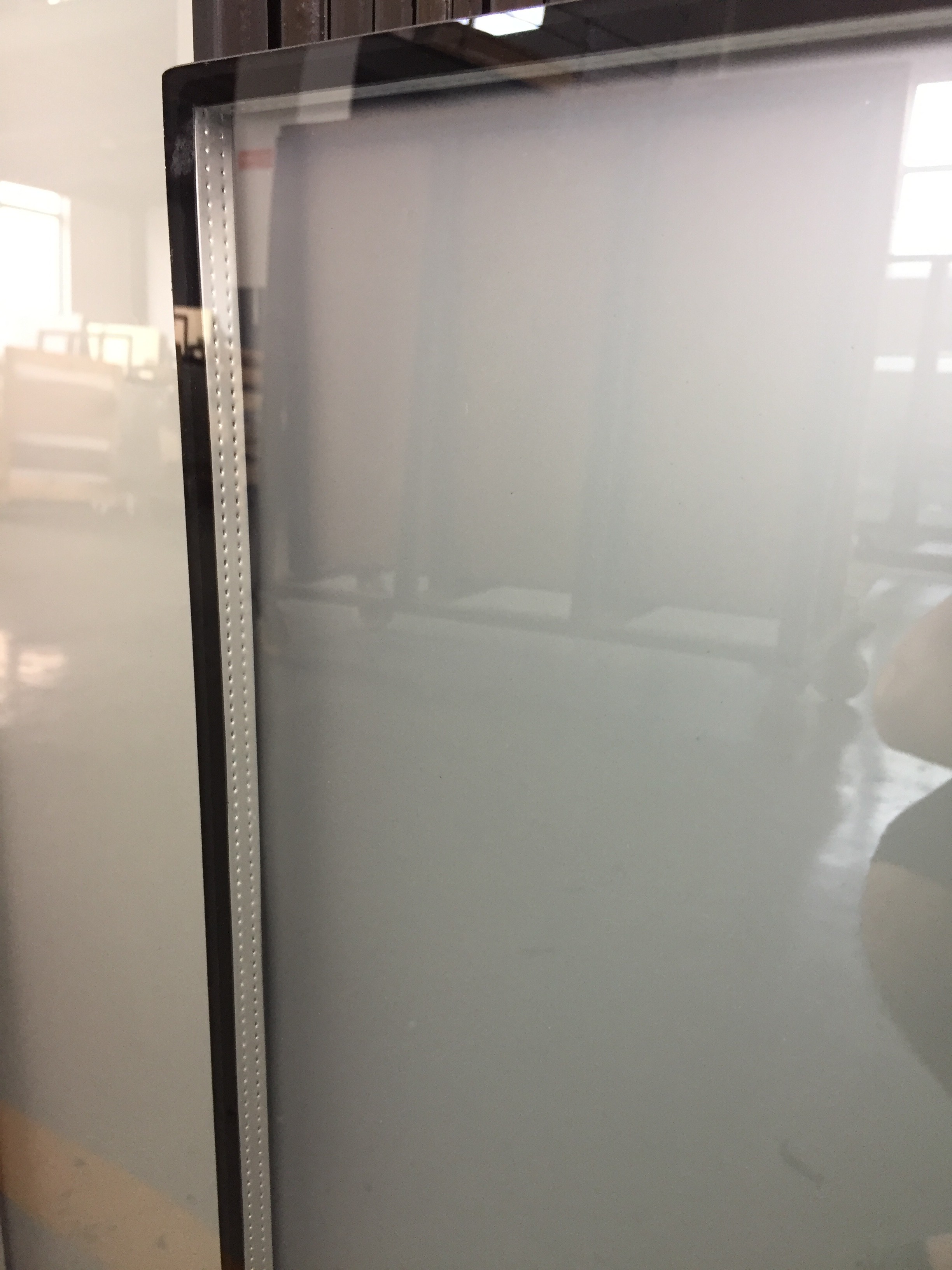 China Double Pane 5mm 5A Acid Etched Insulated Glass Door Panels One Side Replacement for sale