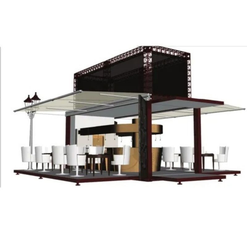 Cheap 2 Story Modular Tiny House Steel Prefab Shipping Container Coffee Shop Cafe Bar wholesale