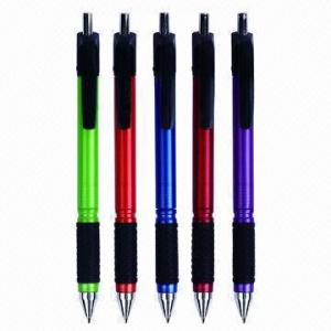 Cheap Plastic Click-action Ballpoint Pens, Lightweight Design wholesale