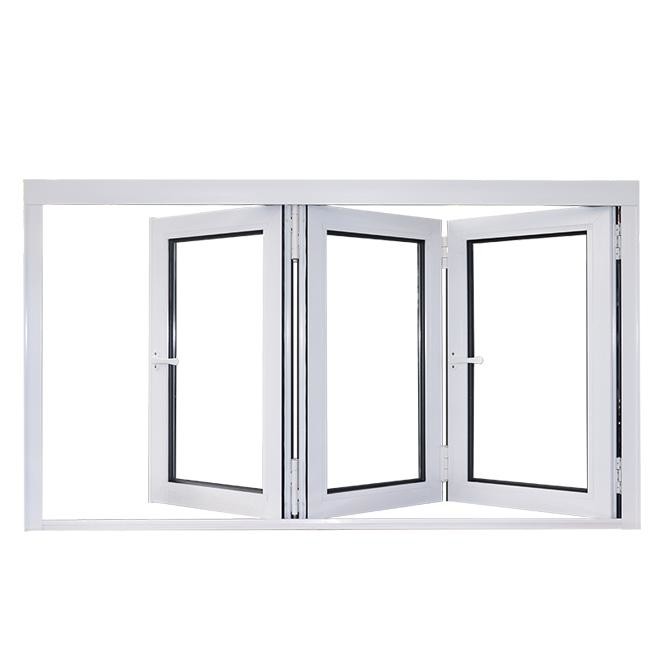 Cheap Four Sashs Aluminum Folding Windows Vertical Reflective Glazed Anodizing wholesale