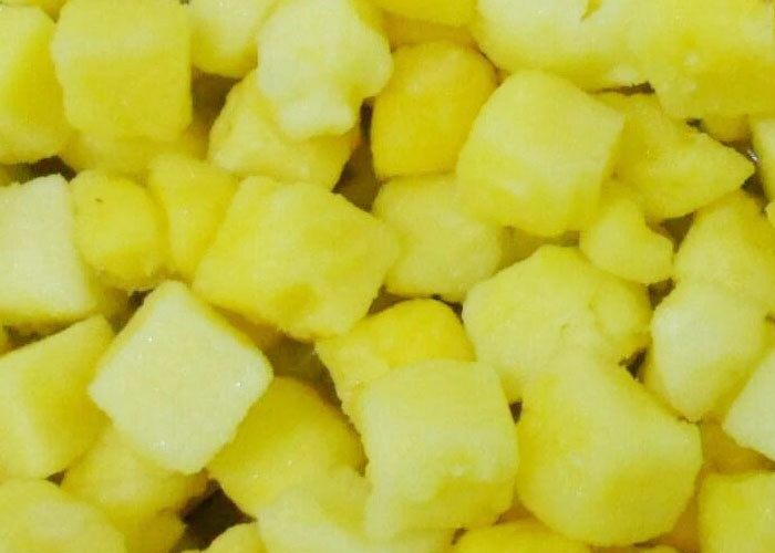 Buy cheap Hahal Open Air Grade A IQF Frozen Pineapple Cubes from wholesalers