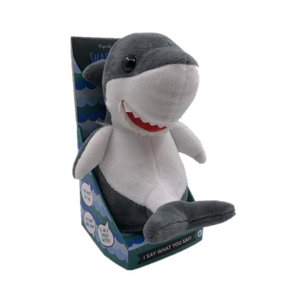 Quality 17cm 6.69'' Recording Plush Toy Shark Stuffed Animals & Plush Toys ROHS for sale