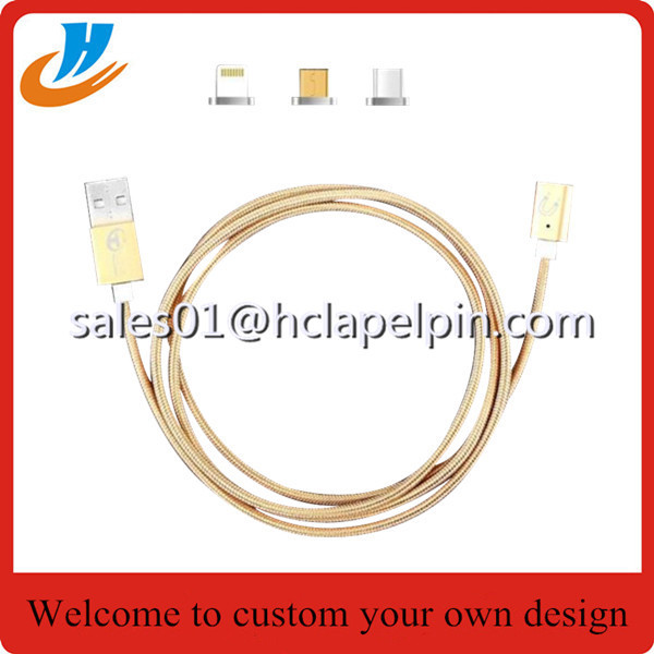Cheap Gold silver balck etc colorful magnetic cable custom,Metal cable USB data charging for best price wholesale wholesale