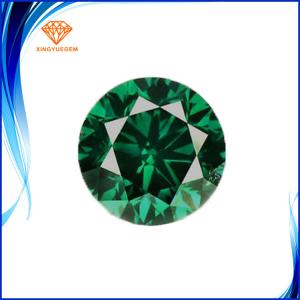 China China manufacture high quality imitation jewelry VVS1 green color diamond round cut moissanite on sale