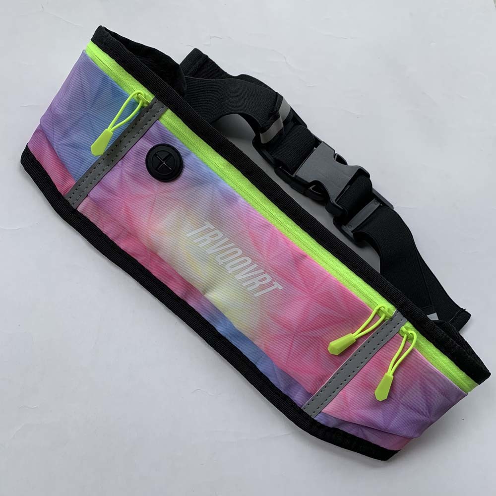 Cheap Florescence Sports Waist Bag Making Accessories PU/PVC With Three Zipper Pocket wholesale