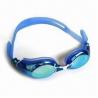 Buy cheap Mirror Coated Sports Goggles with PC Nose Bridge and Aqua Color Lens from wholesalers