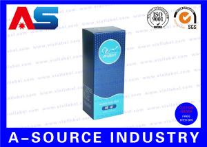 China 10ml Vial Storage Box Matt Finish Carton Paper Blue WIth UV Spot Braille Box on sale