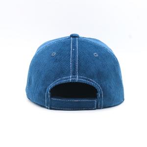 Cheap 7 Panel Flat Brim Snapback Hats 100% Corduroy Denim Magic Tape Caps wholesale