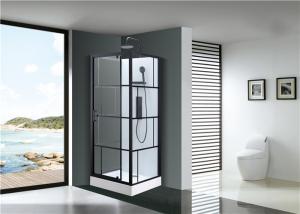 Cheap Fashion Pivot Door， Corner Shower Stalls , Square Shower Cabin with white acrylic tray wholesale