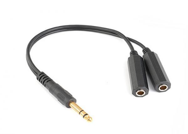 Quality Flexible Y Splitter Audio Visual Cables For Headphone Microphone Speaker for sale