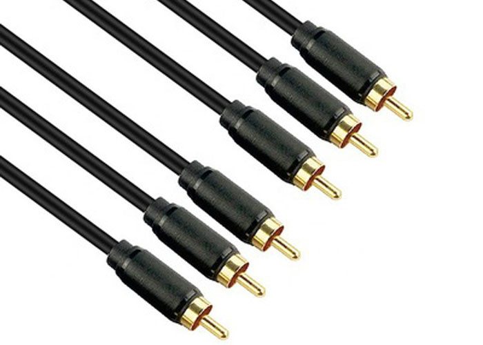 China Customized 3RCA to 3RCA Audio AV Cable 1.5mm Gold Plated Wire For  Speaker on sale
