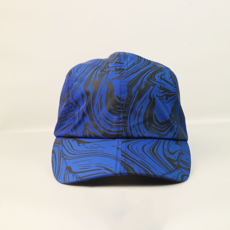 Cheap OEM/ODM sublimation pattern Breathable 100% polyester Running Hats Dry Fit Sport golf caps wholesale
