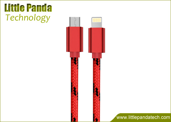 China 2016 Hot Sales Nylon Fabric USB Cable for iPhone 5/6 8-Pin Data Cable for sale