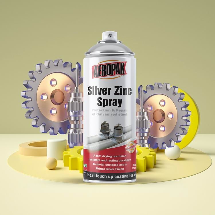 Cheap Aeropak 500ml Aerosol Spray Paint Silver Zinc Fast Drying Coating wholesale