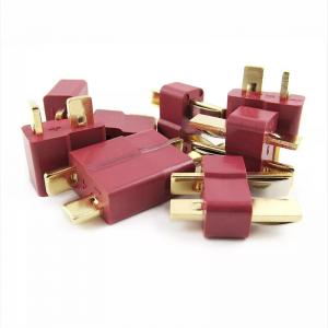 China Durable T Plug Deans RC Battery Connectors Nontoxic Red Color on sale