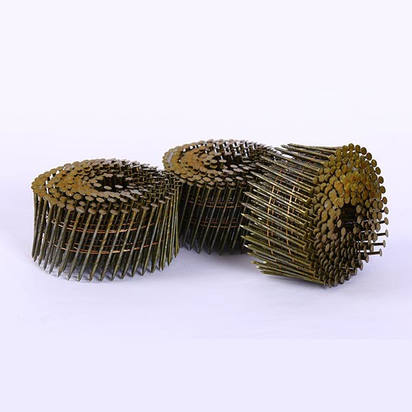China Yellow Stainless Steel Ring Shank Coil Siding Nails on sale